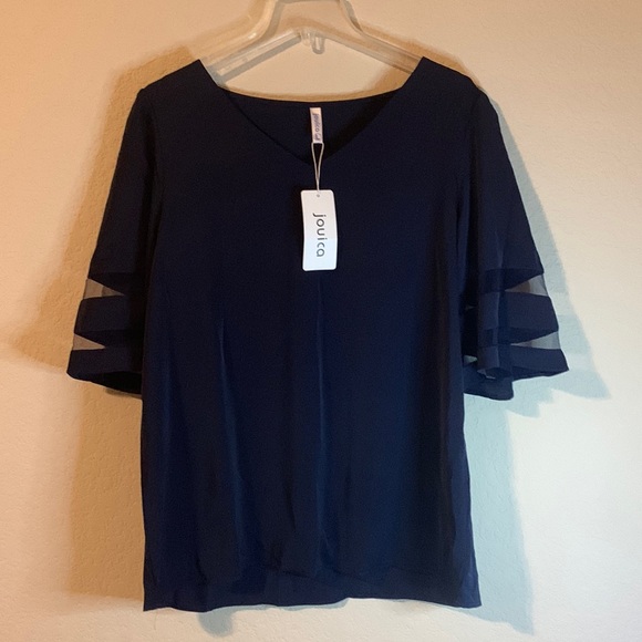 Jouica Tops - Jouica women’s navy blue blouse.